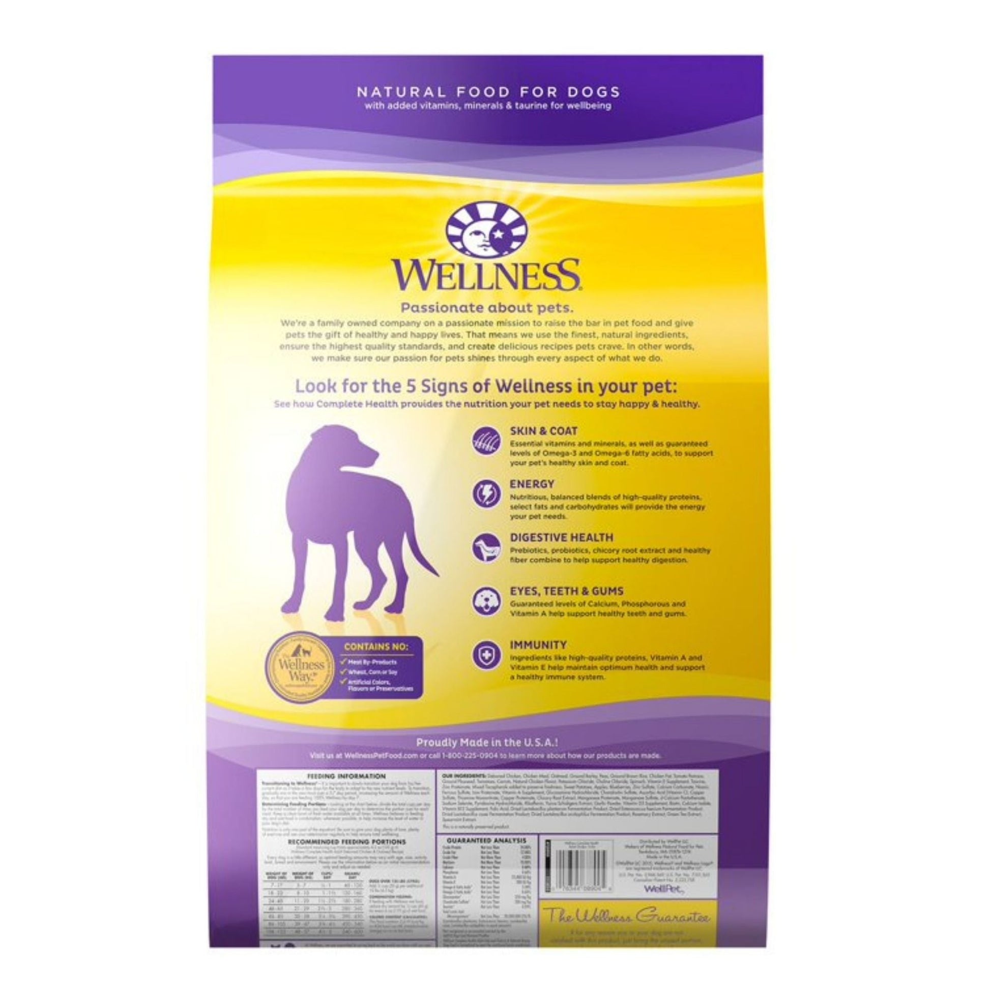 Wellness Dog Chicken Oatmeal 5 lb Adult Complete Health, view 2