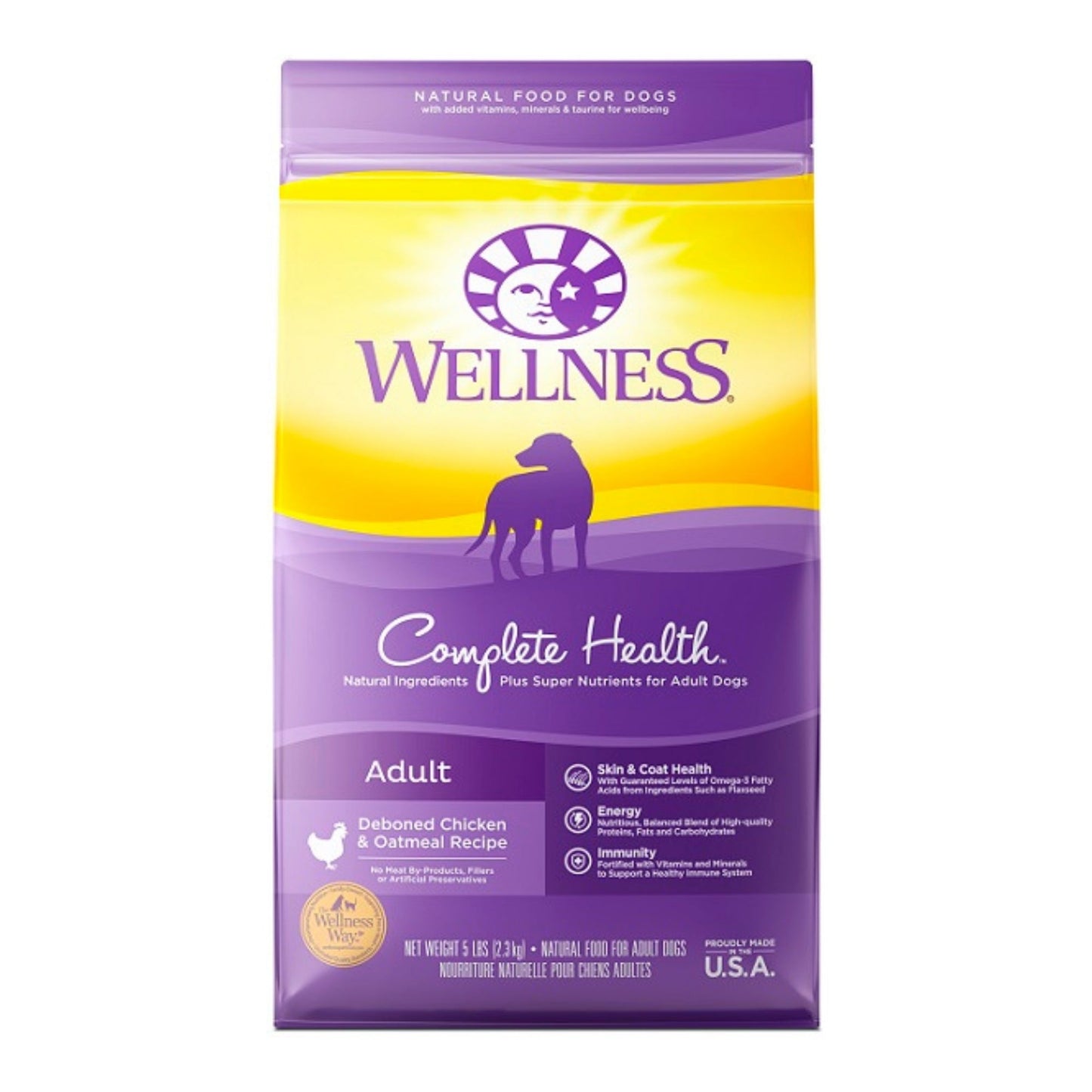 Wellness Dog Chicken Oatmeal 5 lb Adult Complete Health