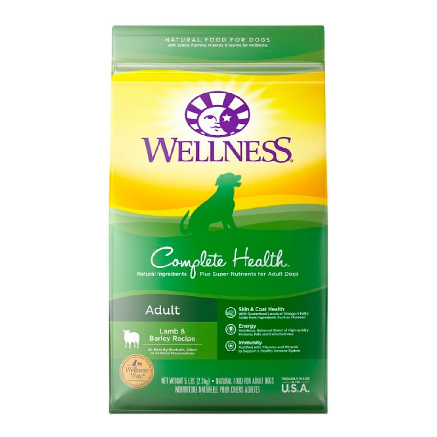 Wellness Dog Lamb Barley 5 lb Adult Complete Health
