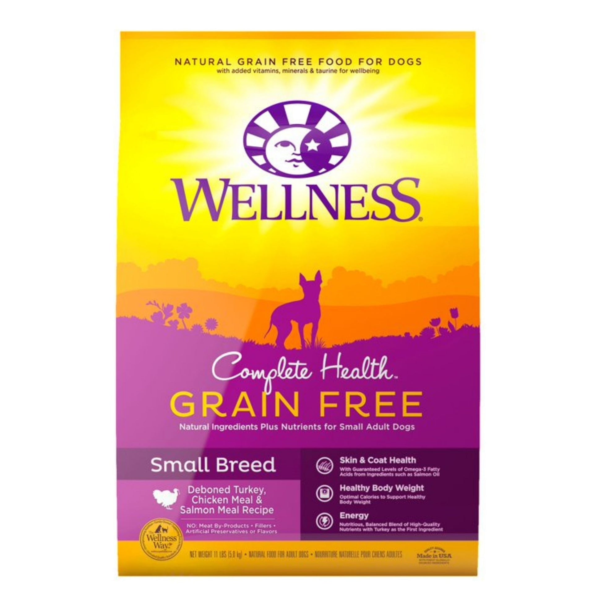 Wellness Dog GF Small Breed 11 lb Turkey Chicken Salmon Complete