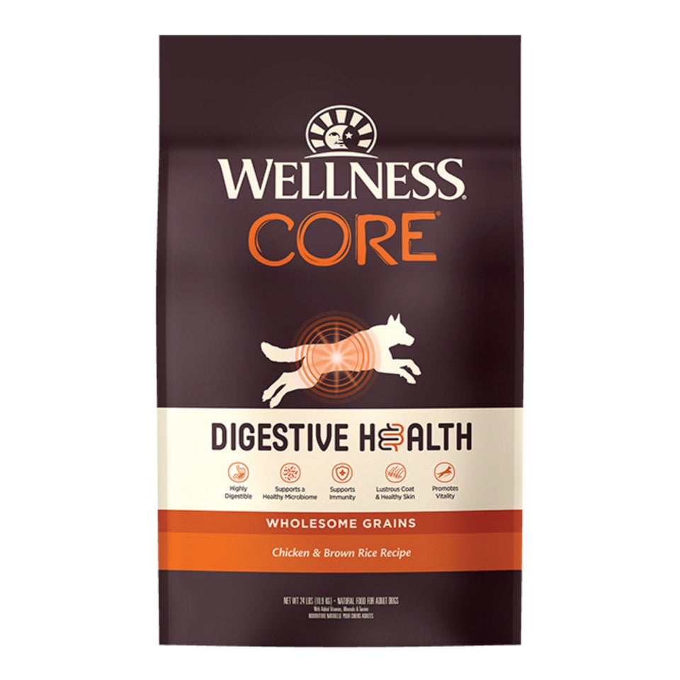 Wellness Dog Core Digestive Health Chicken Recipe 24Lb - Dog Food Dry