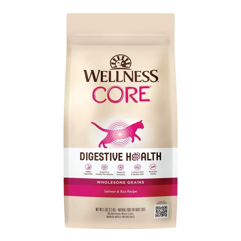 Wellness CORE Digestive Health Dry Cat Food, Salmon and Rice Recipe