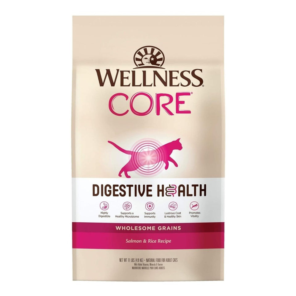 Wellness CORE Digestive Health Dry Cat Food, Salmon and Rice Recipe