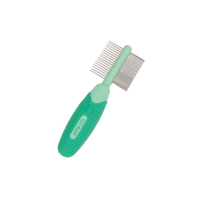 Lil Pals Double-Sided Dog Comb, Blue, Green