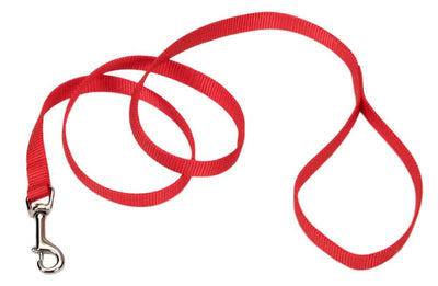 Coastal SinglePly Nylon Dog Leash, Red, 5/8 in x 6 ft