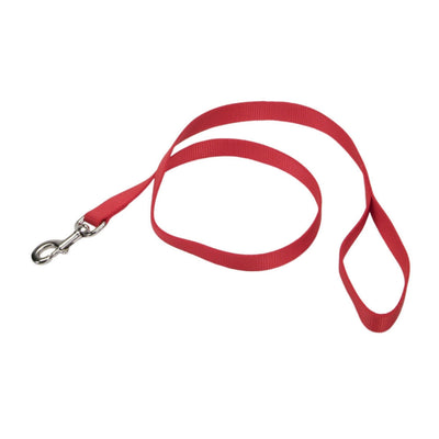 Coastal SinglePly Nylon Dog Leash, Red, 3/4 in x 4 ft