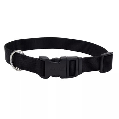 Coastal Adjustable Nylon Dog Collar with Plastic Buckle Black, 3/8 in x 8-12 in