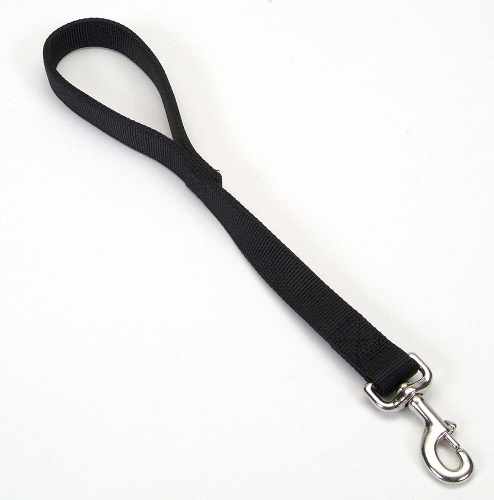 Coastal DoublePly Nylon Traffic Dog Leash Black, 1 in x 24 in