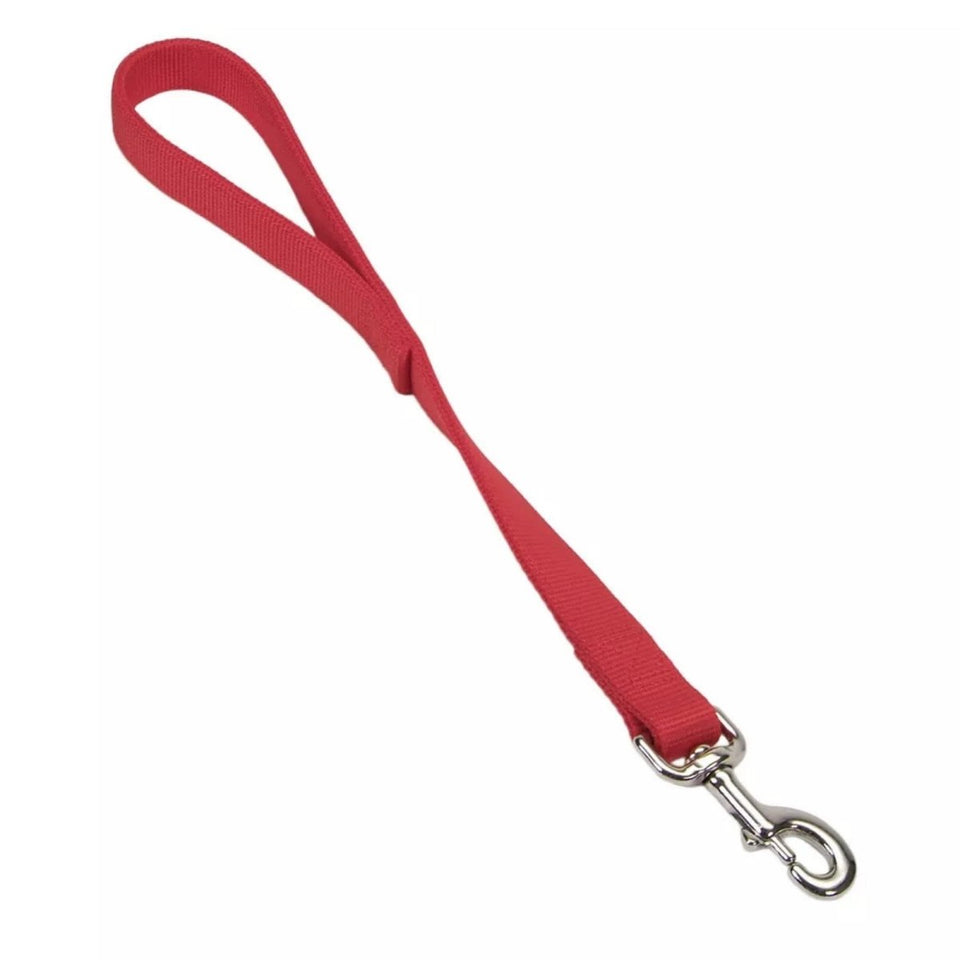 Coastal DoublePly Nylon Traffic Dog Leash Red, 1 in x 24 in