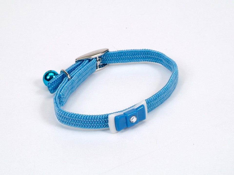 Lil Pals Elasticized Safety Kitten Cat Collar with Jeweled Bow Light