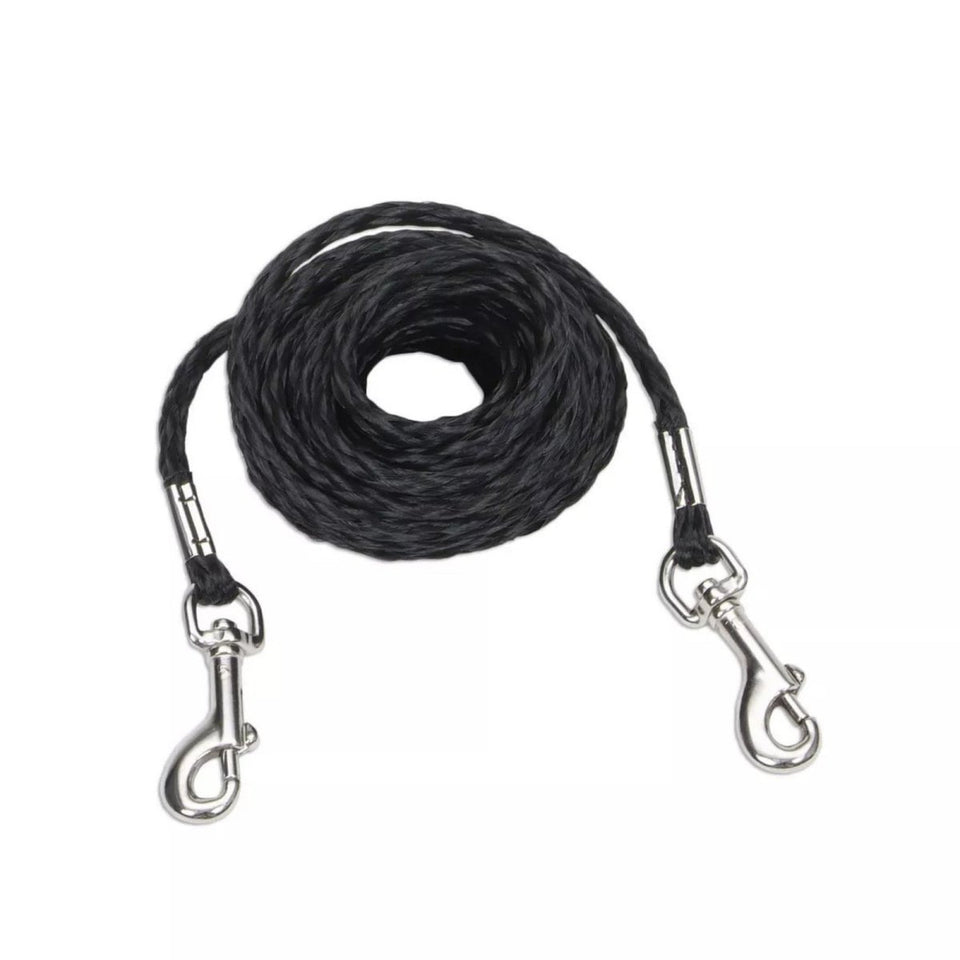 Coastal Poly Petite Dog Tie-Out Black, 5/32 in x 10 ft