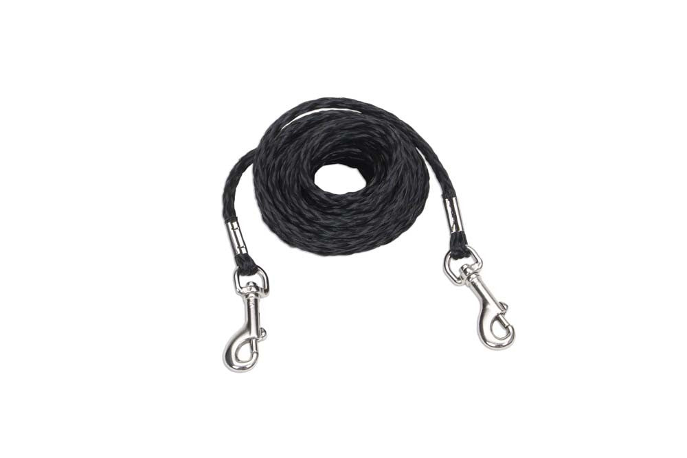 Coastal Poly Petite Dog Tie Out Black, 1ea/5/32 In X 15 ft - Pets Perfect