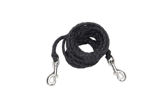 Coastal Poly Big Dog Tie Out Black, 1ea/3/8 In X 20 ft