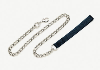 Titan Chain Dog Leash with Nylon Handle, Black 2 mm x 4 ft - Pets Perfect
