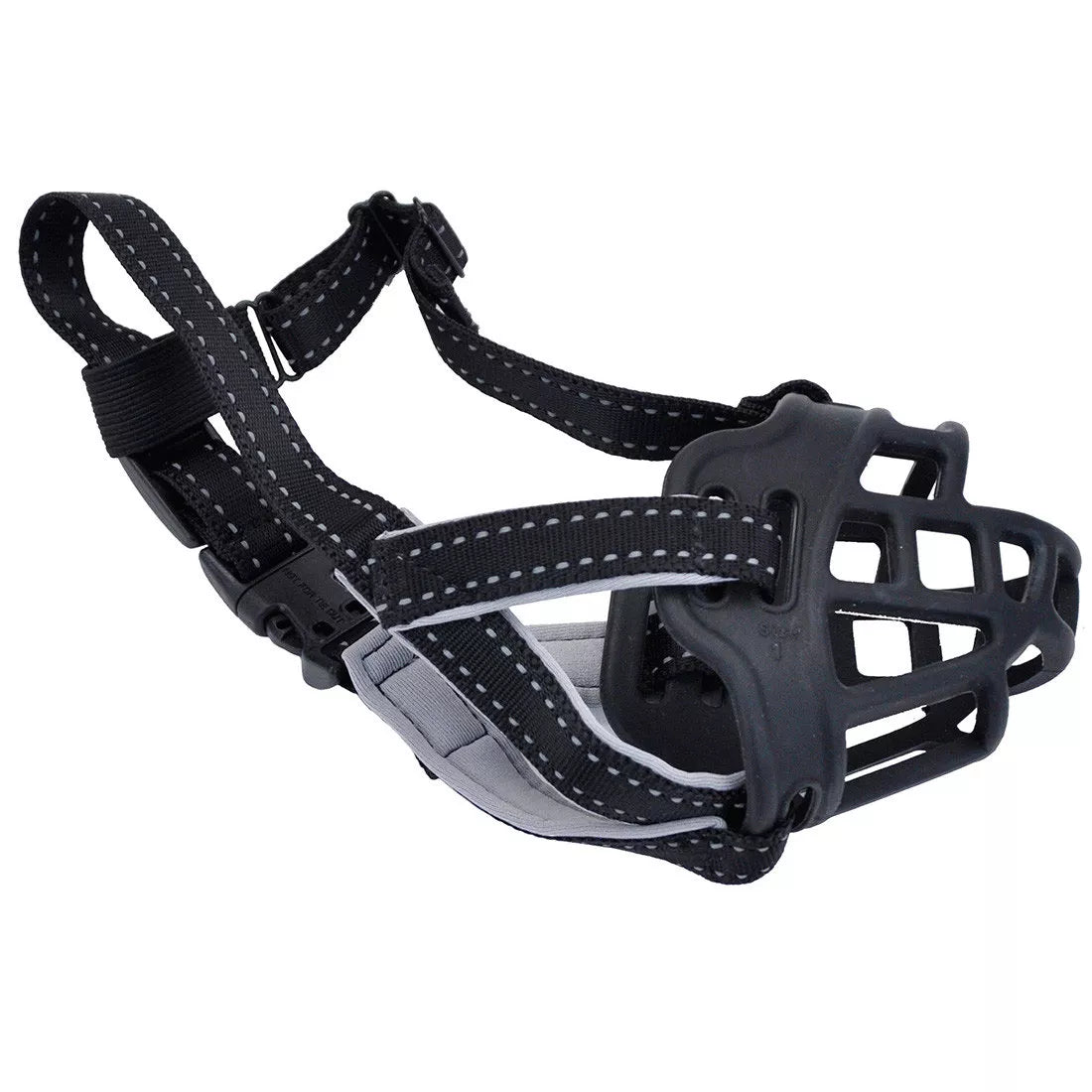 Coastal Pet Soft Basket Muzzle Black Size 1: W - 8" x L - 2.5" - Pets Perfect