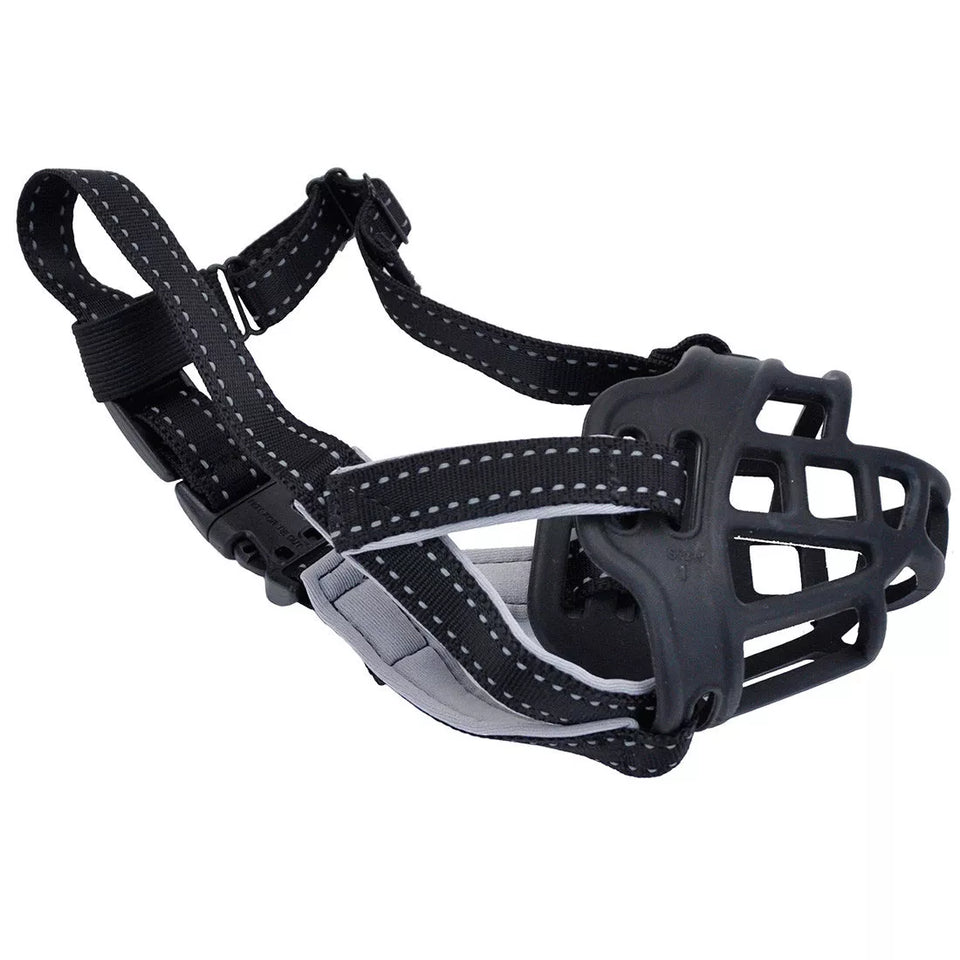 Coastal Pet Soft Basket Muzzle Black Size 1: W-8" x Large- 2.5"