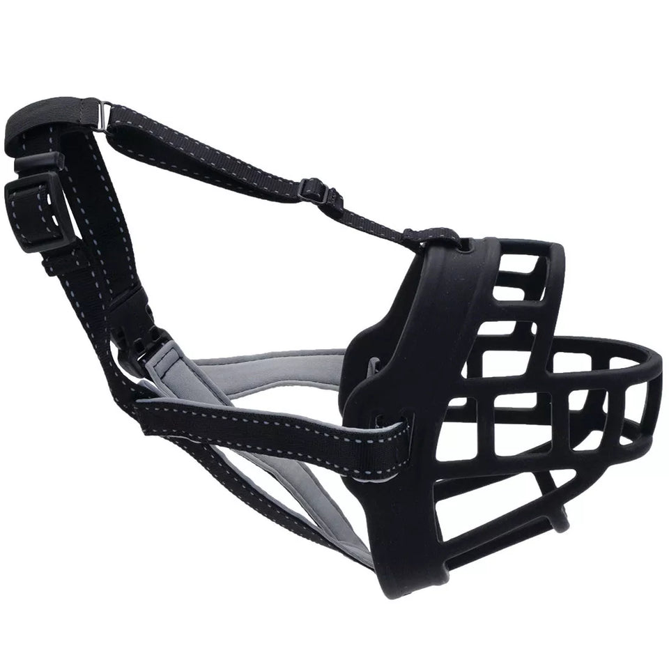 Coastal Pet Soft Basket Muzzle Black Size 4: W-12" x Large- 3.5"