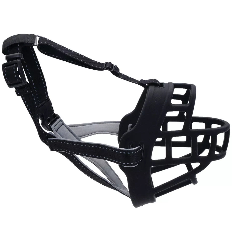 Coastal Pet Soft Basket Muzzle Black Size 5: W-14" x Large- 4"