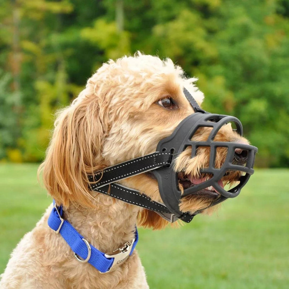 Coastal Pet Soft Basket Muzzle Black Size 6: W-16" x Large-4.5", view 2