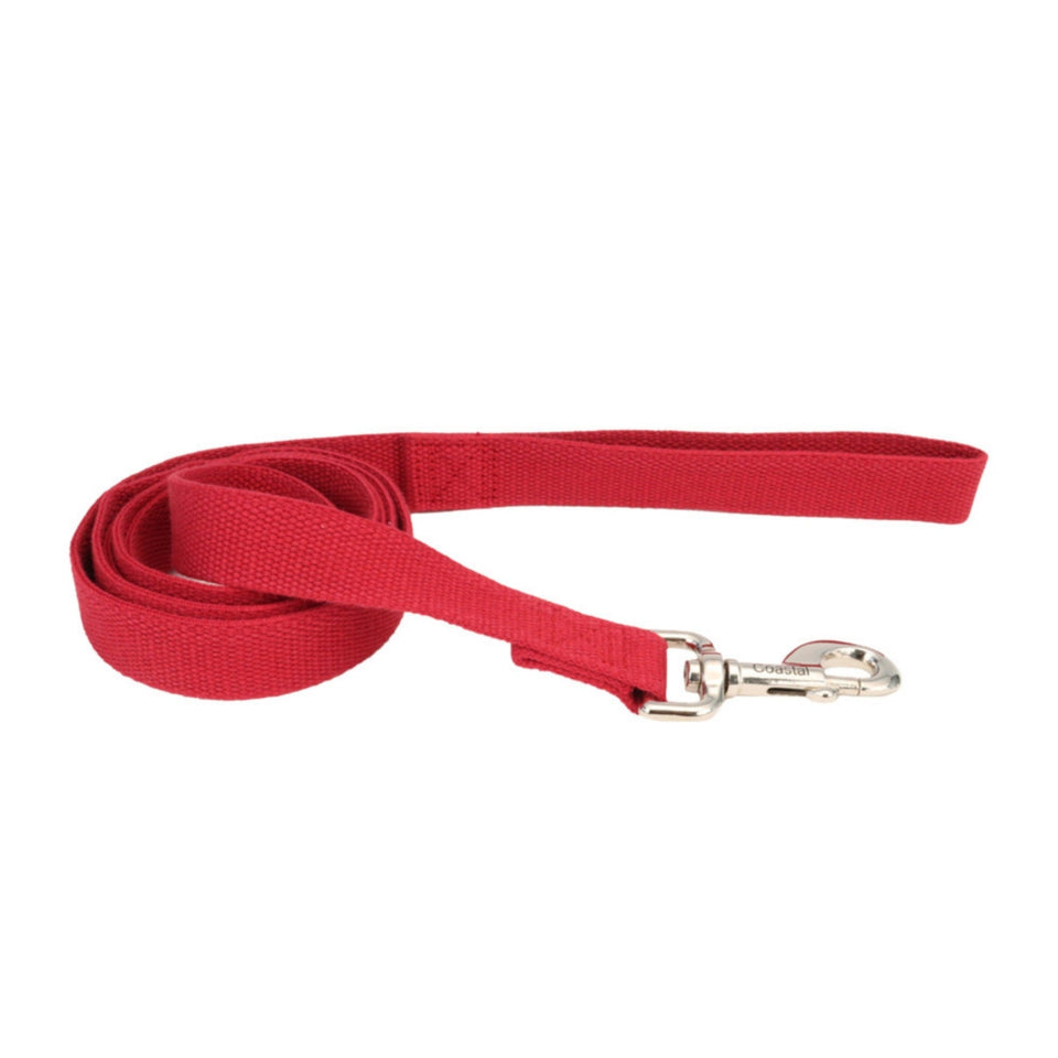 Earth Soy Dog Leash Cranberry 5/8 in x 6 ft