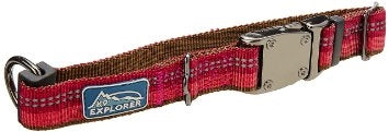 Coastal K9 Explorer 5/8 in Adj Dog Collar Berry Red (8-12 in)