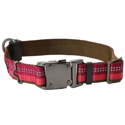 Coastal K9 Explorer 5/8 in Adj Dog Collar Berry Red (10-14 in) - Pets Perfect