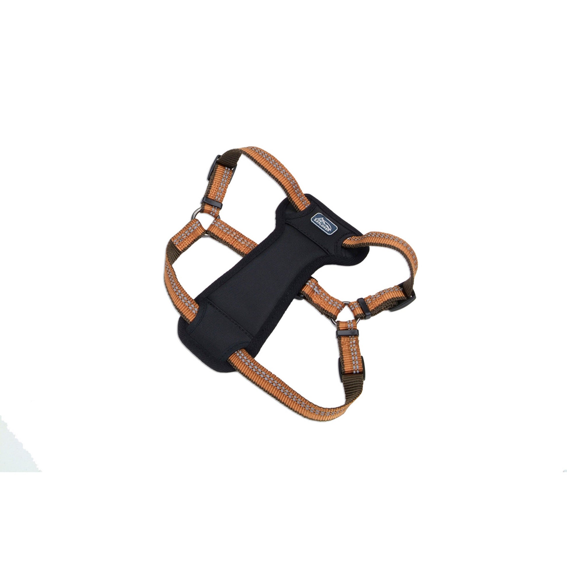Coastal K9 Explorer Reflective Adj. Padded Dog Harness Campfire Orange