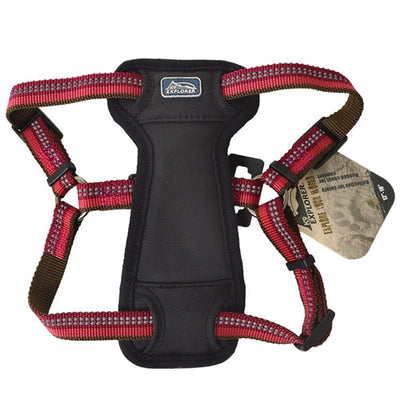 Coastal K9 Explorer 1 in Padded Dog Harness Berry Red (26-38 in)