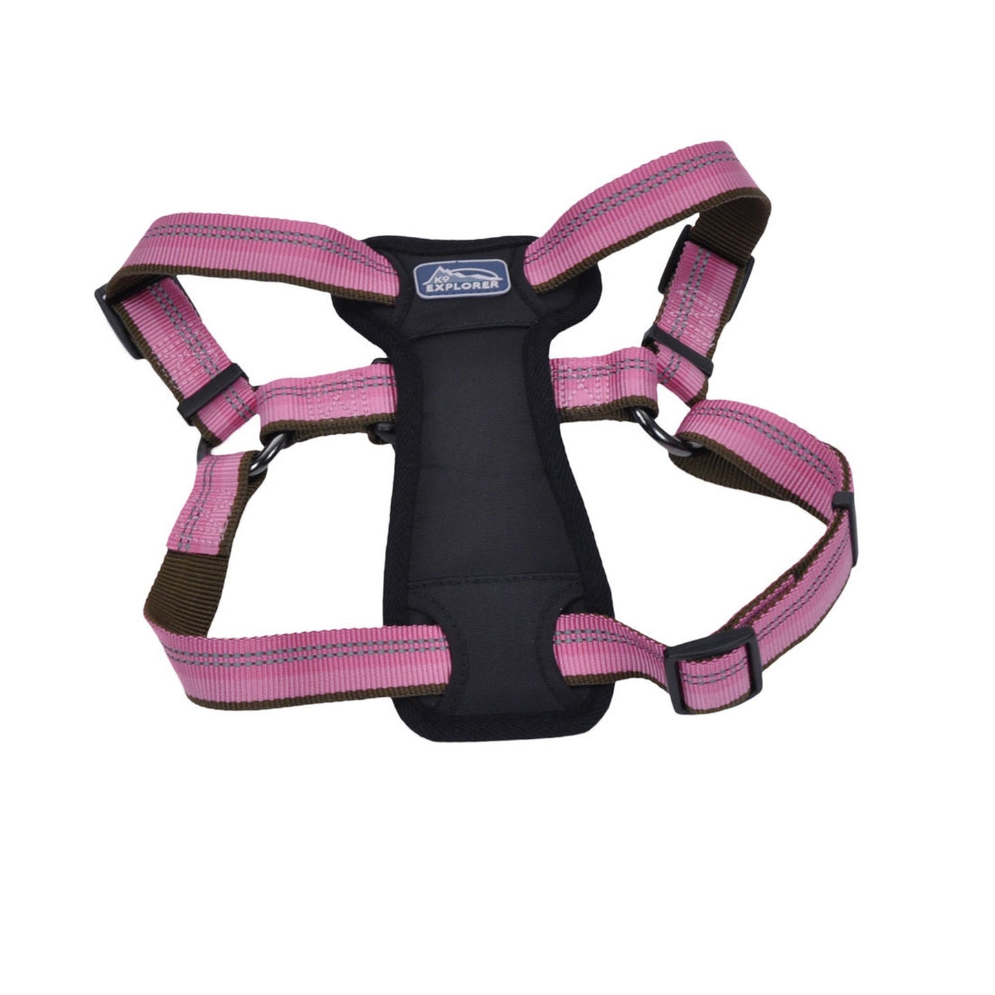 Coastal K9 Explorer Reflective Adjustable Padded Dog Harness Rosebud