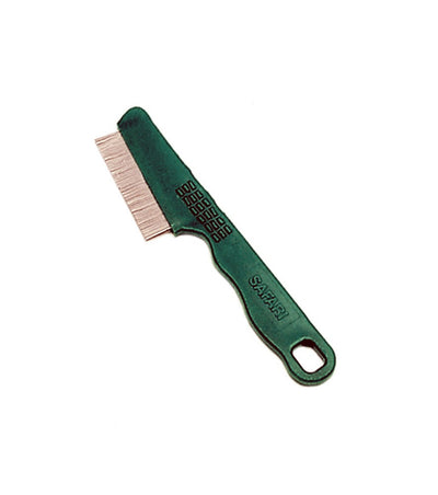 Safari Dog Double Row Flea Combs with Handle, Green