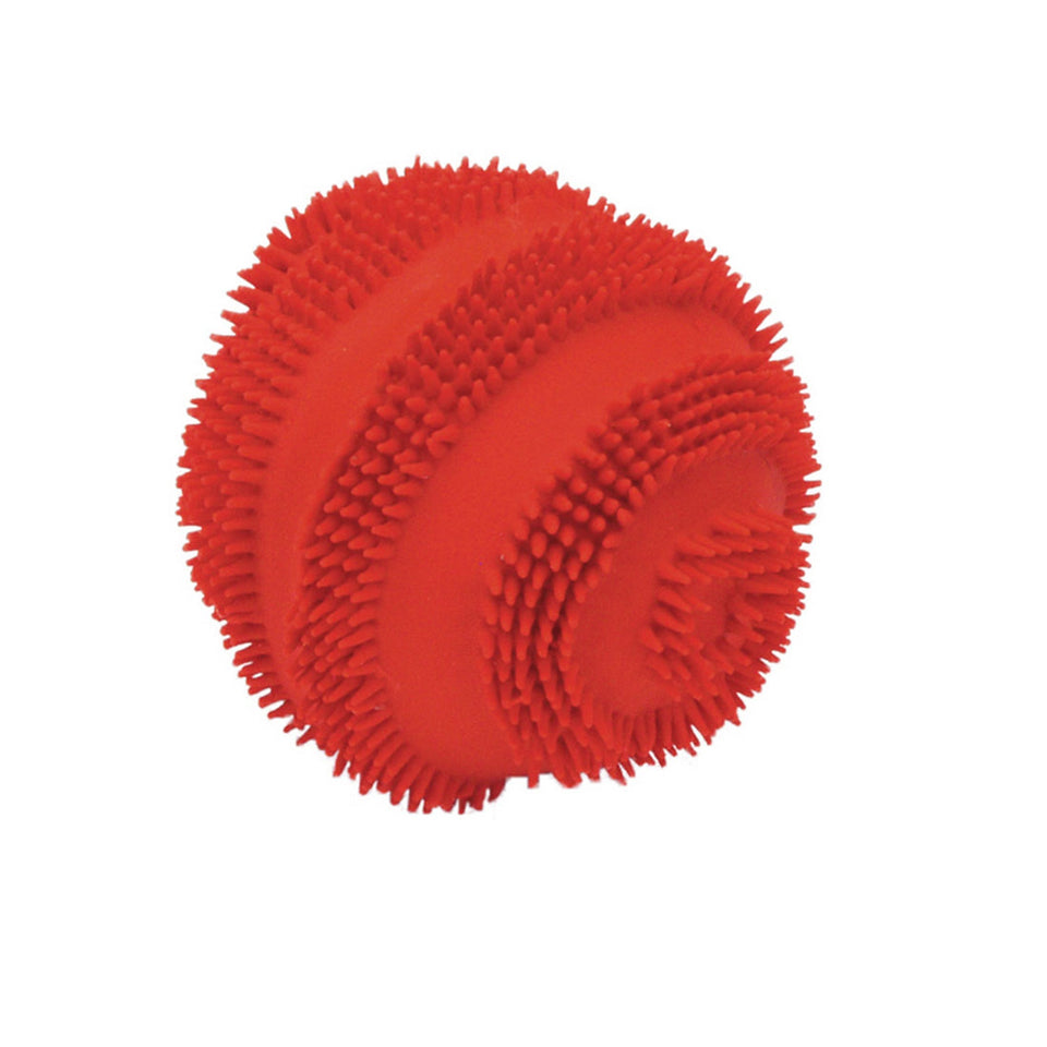 Rascals Latex Dog Toy Spiny Ball, Red, 2.5 in