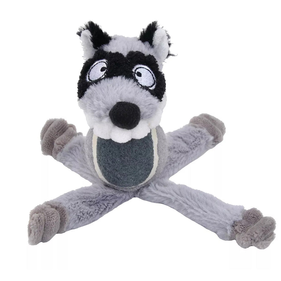 Coastal Pet Li'l Pals Tennis Ball Plush Dog Toys Racoon 6 in