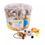 Coastal Turbo Bulk Cat Toy Bins, Spotted Mice, 6.75" (72 Pieces) - Pets Perfect