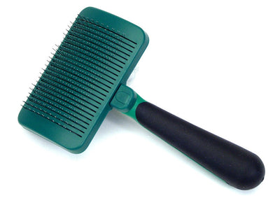 Safari Dog Self-Cleaning Slicker Brush Light Green/Dark, Green Medium