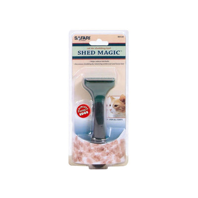 Safari Shed Magic De-Shedding Tool for Cats with Medium/Long Hair Green - Pets Perfect