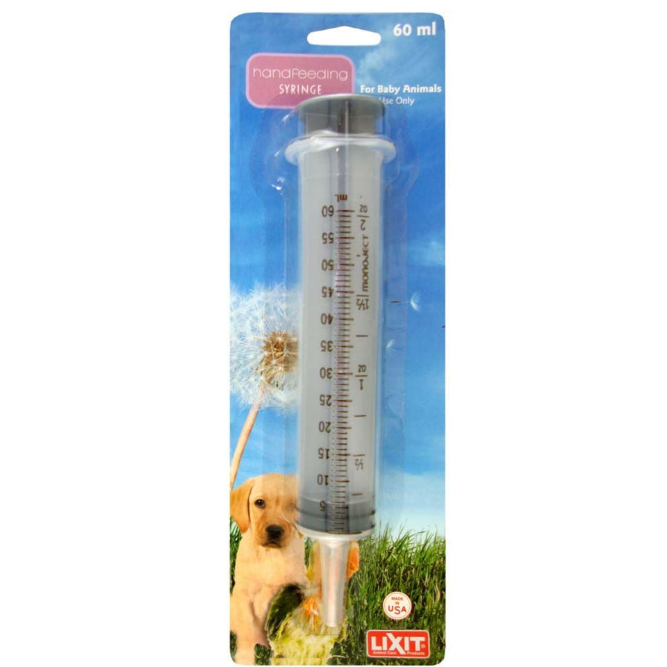 Lixit Hand Feeding Syringe for Baby Animals 1ea/60 ml
