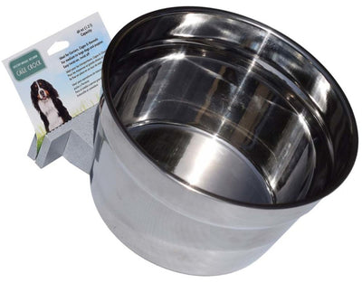 Lixit Stainless Steel Dog Crock Silver 40 oz