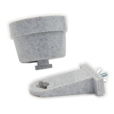Grey speckled cage crock cup with detachable wall mounting bracket