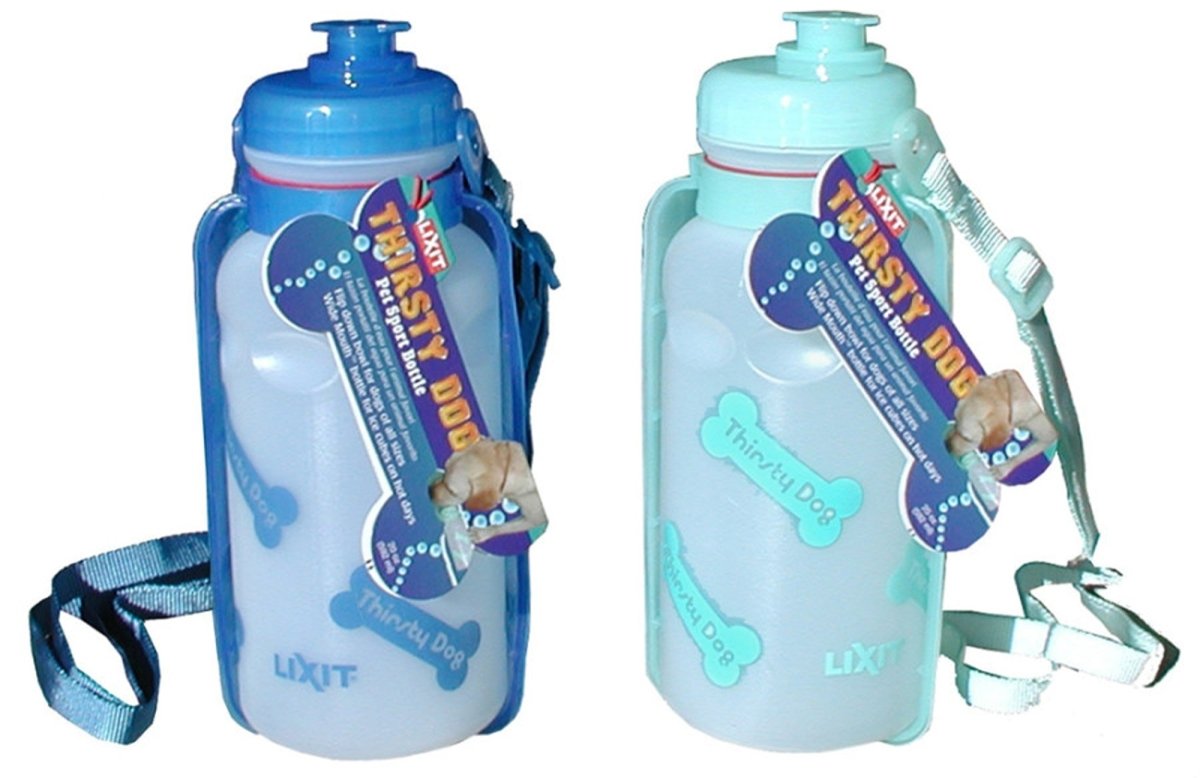 Lixit Thirsty Dog Portable Water Bottle & Bowl Assorted 1ea/20 oz - Pets Perfect