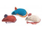 Spot Burlap Mice Catnip Toy Assorted 3 in 3 Pack - Pets Perfect