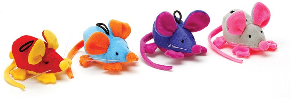 Spot Rattle Clatter Mouse Cat Toy with Catnip Assorted 9 in Large - Pets Perfect