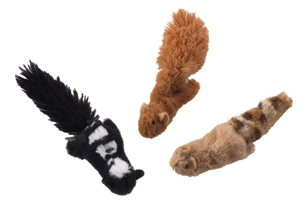 Skinneeez Forest Creatures Cat Toy with Catnip Assorted 4.75 in - Pets Perfect
