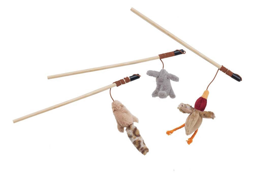 Skinneeez Friends Teaser Wands with Catnip Assorted 12 in - Pets Perfect