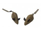 Spot 100% Catnip Candy Mice Cat Toy Brown 3.5 in 2 Pack - Pets Perfect