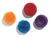 Spot Wool Pom Poms Cat Toy with Catnip Assorted 1.5 in 4 Pack - Pets Perfect