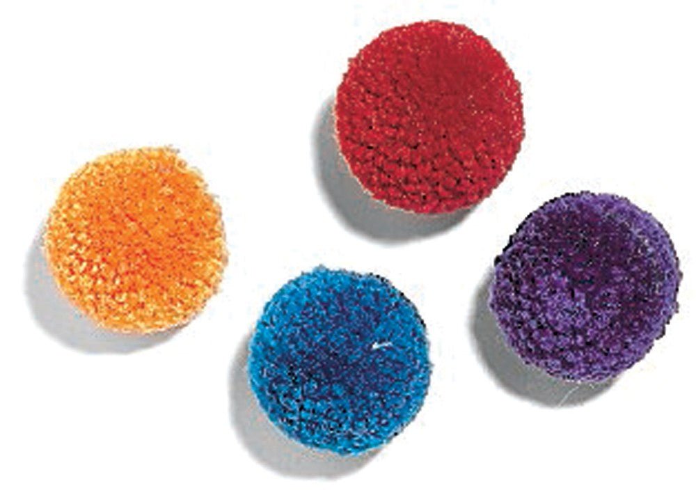 Spot Wool Pom Poms Cat Toy with Catnip Assorted 1.5 in 4 Pack - Pets Perfect
