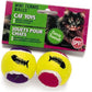 Spot Mini Tennis Balls Cat Toy with Bell and Catnip Assorted 2 in 2 Pack Mini - Pets Perfect