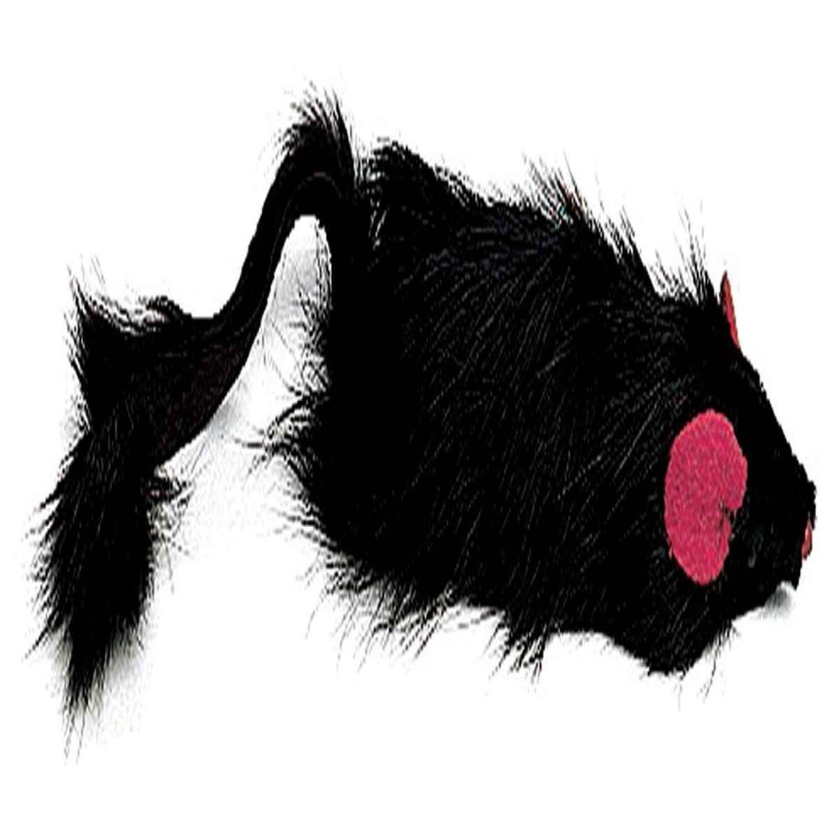 Spot Shaggy Plush Ferret Rattle and Catnip Cat Toy Black 11 in Large - Pets Perfect