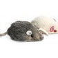 Spot Plush Mice Rattle and Catnip Cat Toy Assorted 4.5 in 2 Pack - Pets Perfect