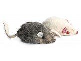 Spot Plush Mice Rattle and Catnip Cat Toy Assorted 4.5 in 2 Pack - Pets Perfect